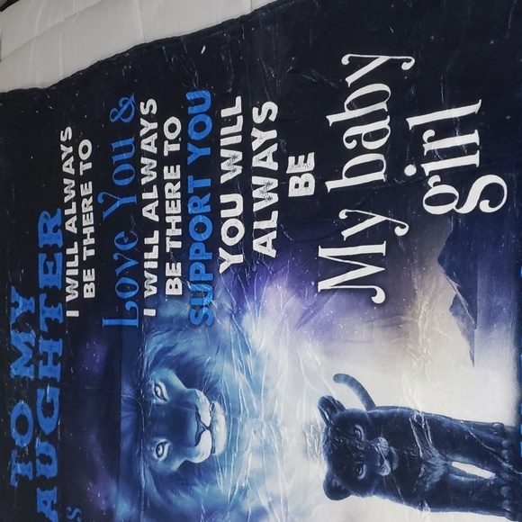 1588- To My Daughter From Dad Throw Blanket Inspirational NWT - Picture 4 of 7